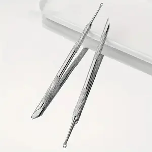 Stainless Steel Lightweight Cuticle Pusher Nail Care Tool, Multi-Functional Dead Skin Remover, Portable Durable Foot Pedicure and Nail File, Nail File Kit