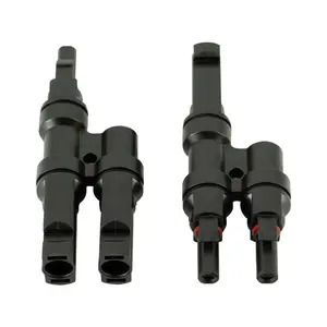 ‎PowMr Solar Connector MC4 Modules Cable Adapter 2Way Solar Panel T Branch Cable Waterproof MC-4 T Branch Solar Panel Cable Connectors Male Female 2-Branch