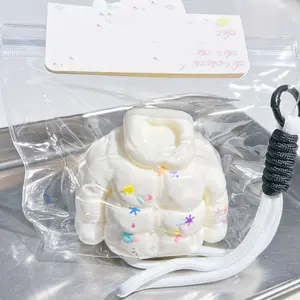 【Buy 3 get 1 free】White Puffer Jacket tabba squishies kidstoysFood-Grade Silicone Slow-Rising Rebound Squishy Fidget Toys for Stress Relief - Soft Squeeze Toys with Thick Creamy Slime Texture, Handmade Non-Toxic Sensory Toys