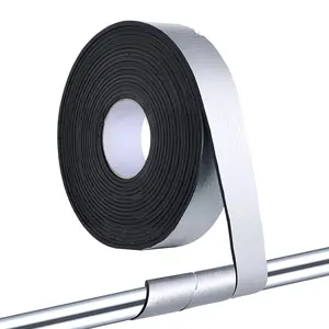 Pipe Insulation Wrap, 32.8 Ft Long, 2-Inch Diameter, Aluminum Foil Layer, Self-Adhesive Thermal Insulation Sleeve For Plumbing, Outdoor And Indoor Use, Moisture Resistant, Heat Retention, Leak Prevention, Easy Install