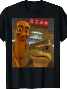 Funny Tung Sahur Tralalero Tralala Selfie Brainrot Sports Top, Casual Outdoor T-Shirt