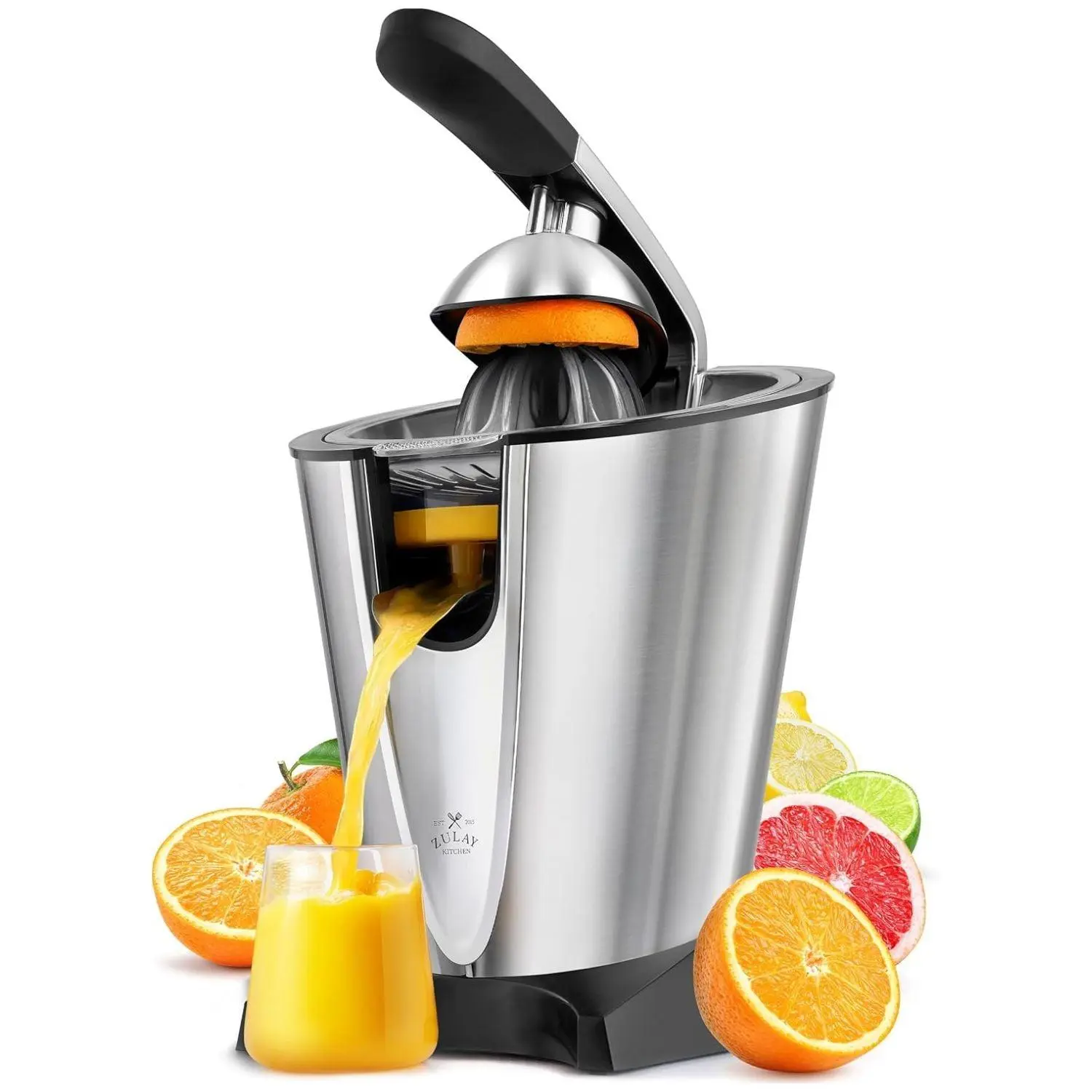 Electric Citrus Squeezer - Compact Juicer for Fresh Orange, Lemon & Lime Juice