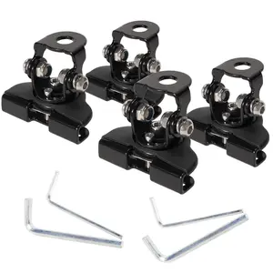 4PCS Universal LED Light Bar Mounting Brackets - Adjustable Hood Pillar Mounts, Led Work Light Mount Bracket Clamp Holder for Off-Road Jeep, Truck, SUV 4x4 - No Drill Install led  hood  lights offroad  lights truck  light  strip work light pod