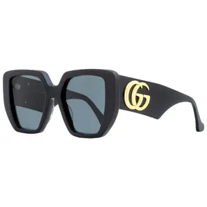 Gucci Geometric Sunglasses GG0956S 003 Black/Gold 54mm 956