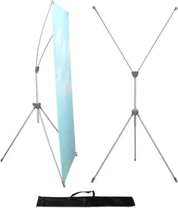 X Banner Stand Adjustable Fit Banner Size from 23"X63" to 32"X78" Portable Oxford Bag for Trade Show Exhibition Market,2 Pack