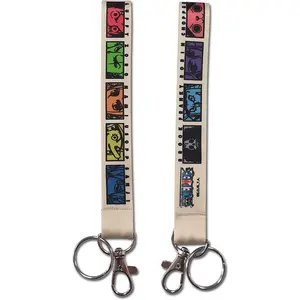 ONE PIECE - GROUP SQUARE FACE WRISTBAND LANYARD