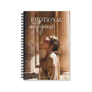 Emotional Intelligence Workbook with Guided Worksheets, Personal Development Notebook, Stress Management, Self-Care Diary, Durable Spiral Bound, Guided Journal, Interactive Notebook