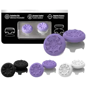 Pro Gaming Thumbsticks For PS4 & PS5, Superior Precision, Anti slip, Comfort, 1 High-Rise 1 Mid-Rise, Controller/Gamepad accessories, Stick, Purple Console Joystick Grip