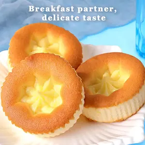 Mango Flavored French Egg Tarts - Silky Custard Filling with Buttery Pastry Crust, Tropical Dessert，snacks，food, Cakes, Low Sodium, Snack Cake
