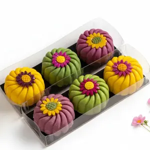 3 gourmet dog truffles made in small batches with real meat or fish, colored with turmeric, spirulina, sweet potato powder.