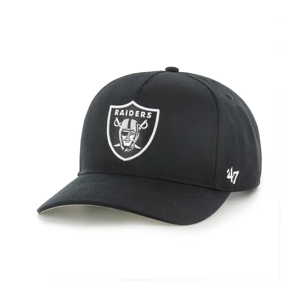 47 Relaxed Cap - Black Cotton Twill, Embroidered Logo, Flat Emblem, RF Style, Plastic Snap Closure, Adjustable Curved Brim, F-FHTRF23GWP-BK