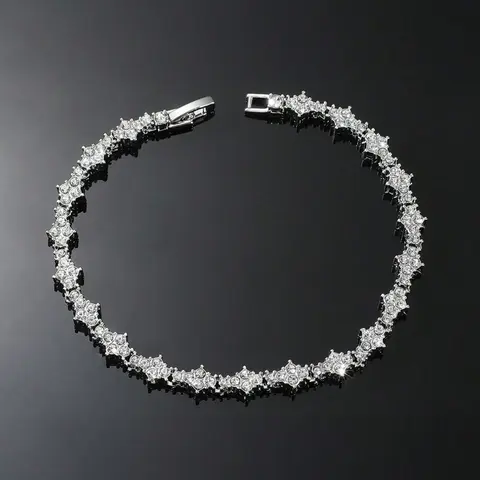 Hip-hop Style Tennis Bracelet, Alloy Chain Bracelet, Cz Bracelet, Accessories for Men and Women, Classic Sparkling Cubic Zirconia Commemorative Gift for Birthdays, Anniversaries, Exquisite Trendy Bracelet, Jewelry Bracelet, Bling Stylish Accessory
