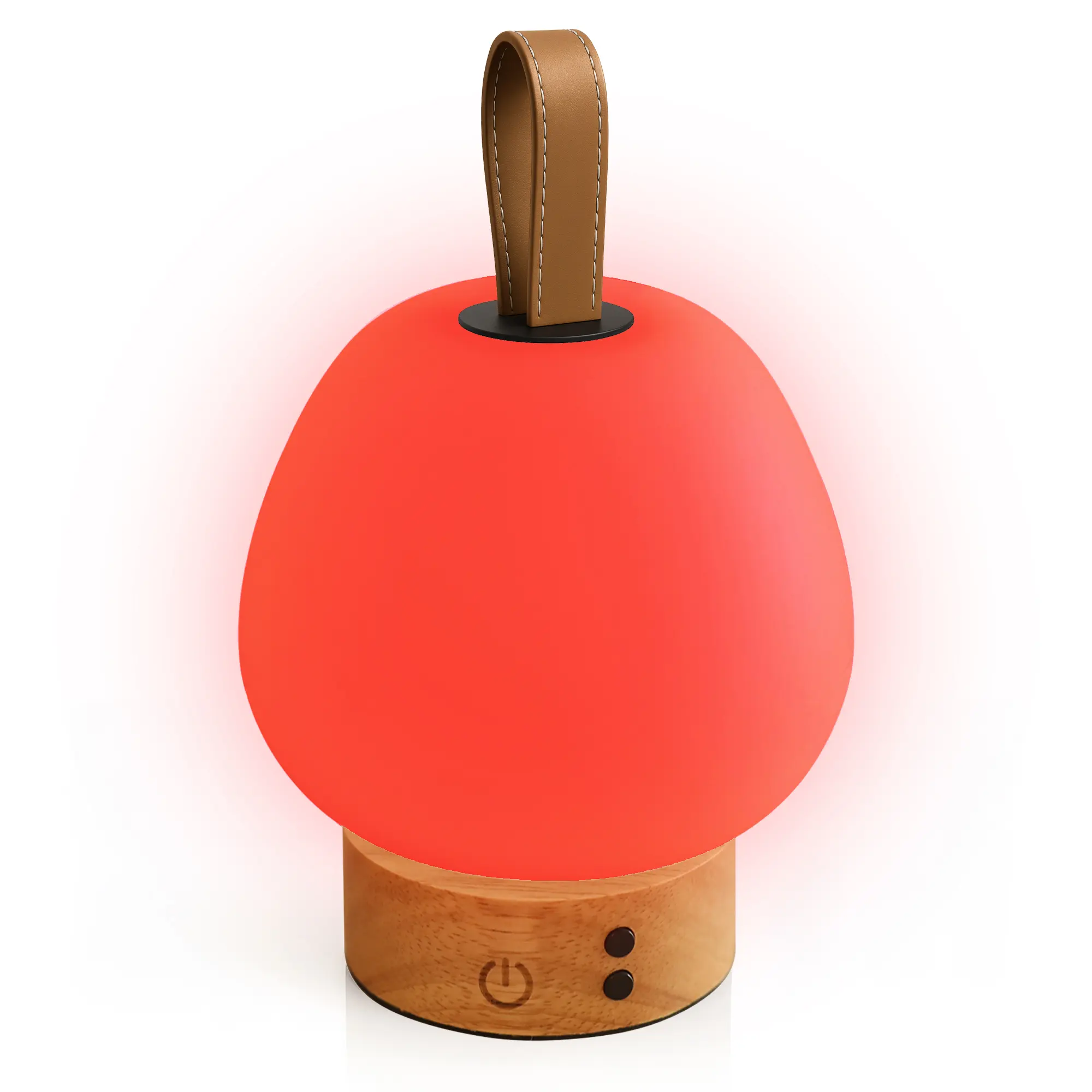 Liderstar Red Light Therapy Sleep Lamp - 660nm Glow for Better Sleep, Cordless Dimmable Night Light with Timer, Rechargeable Portable Lamp for Bedroom Adjustable Brightness