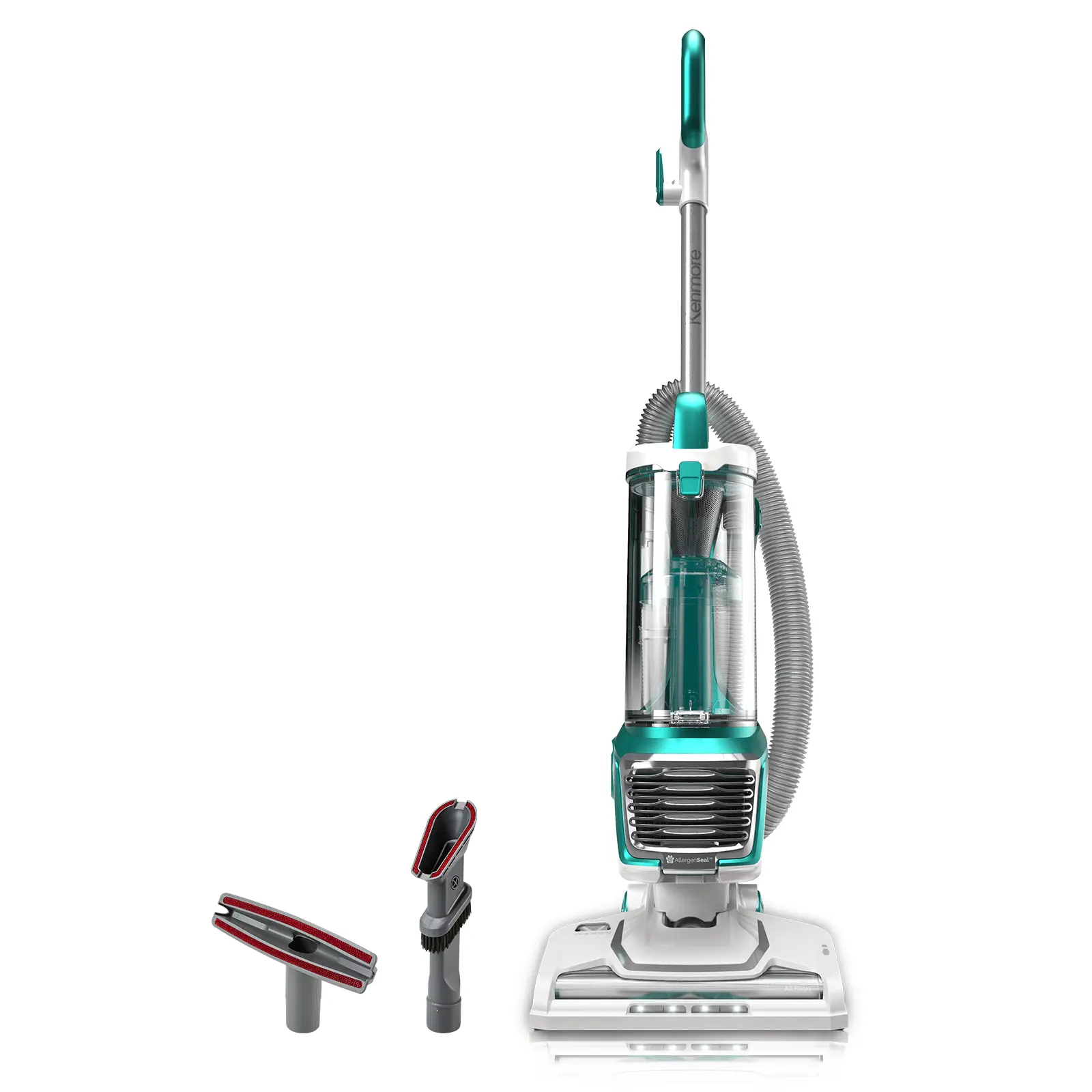 Kenmore DU2012 Corded Bagless Upright Vacuum Cleaner - 2-Motor Power Suction, Under 14 lbs Lightweight, Multi-Floor Cleaning (Carpet, Hardwood), 10’ Hose, HEPA Filter, 2 Attachments (Dirt Brush), Extended Reach, Maneuverable Pet Hair Tool, US Plug, 1200W,