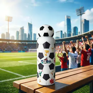 2026 World Cup Soccer Tumbler 500ml Stainless Steel Insulated Cup 10hr Hot 24hr Cold Leakproof Car Mug Bottle Drinkware Maple Leaf Cactus Gold Feather Football Pattern Gift for Valentine Easter Mother’s Day, Father’s Day Halloween Christmas Game Day