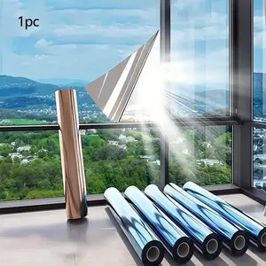 1 Roll Summer Heat-Insulating Window Film Privacy One-Way Mirror Reflection Film, Sun Shade Film, Sunscreen, Window Privacy Films, -Blocking Glass Door and Window Sticker for Living Room, Bedroom, Kitchen, Office, and Home Decoration