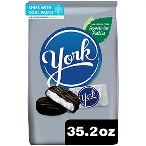 YORK Dark Chocolate Peppermint Patties, Candy Party Pack, 35.2 oz YORK Dark Chocolate Peppermint Patties, Candy Party Pack, 35.2 oz