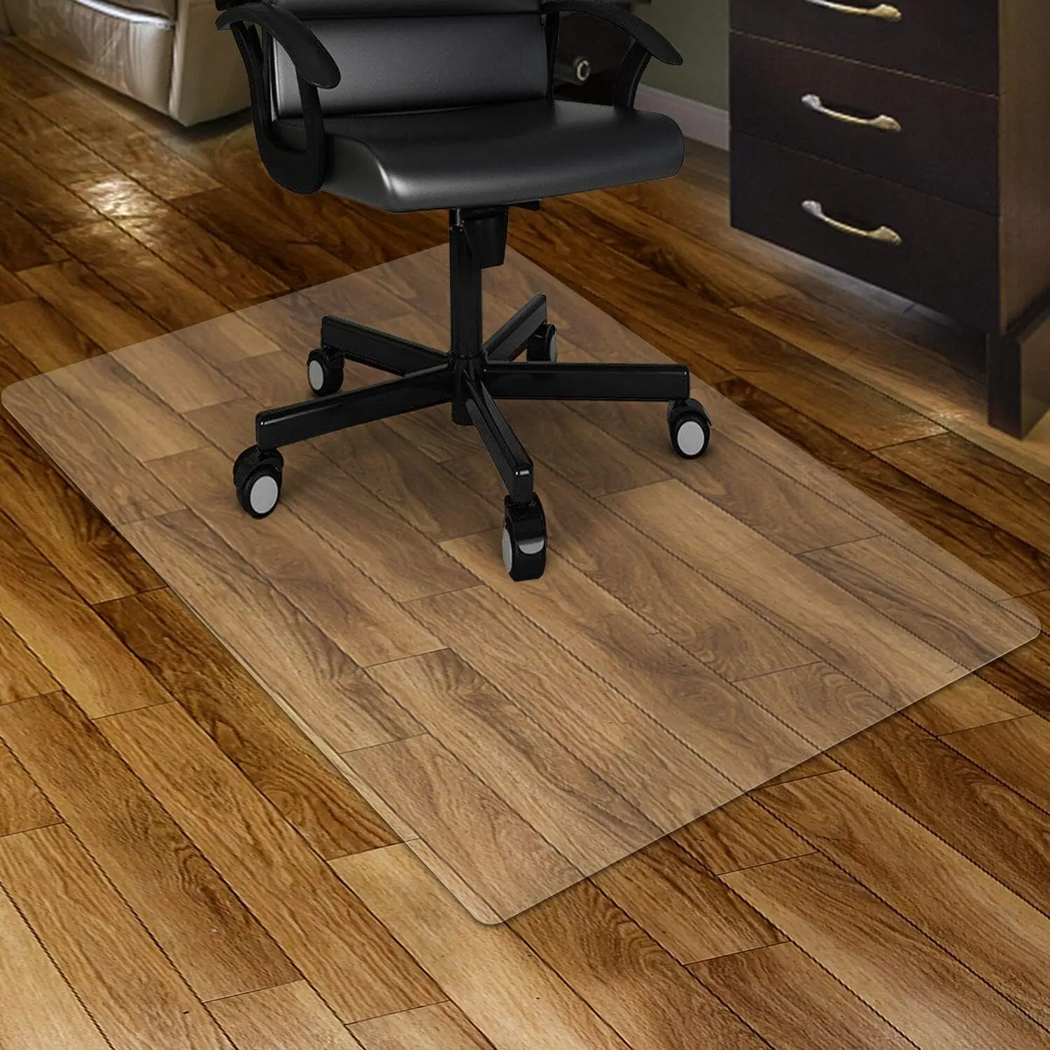 Clear Chair mat for Hard Floors 36 x 48 inches Transparent Floor Mats /Tile Protection Mat for Office & Home (36" X 48" Rectangle)
