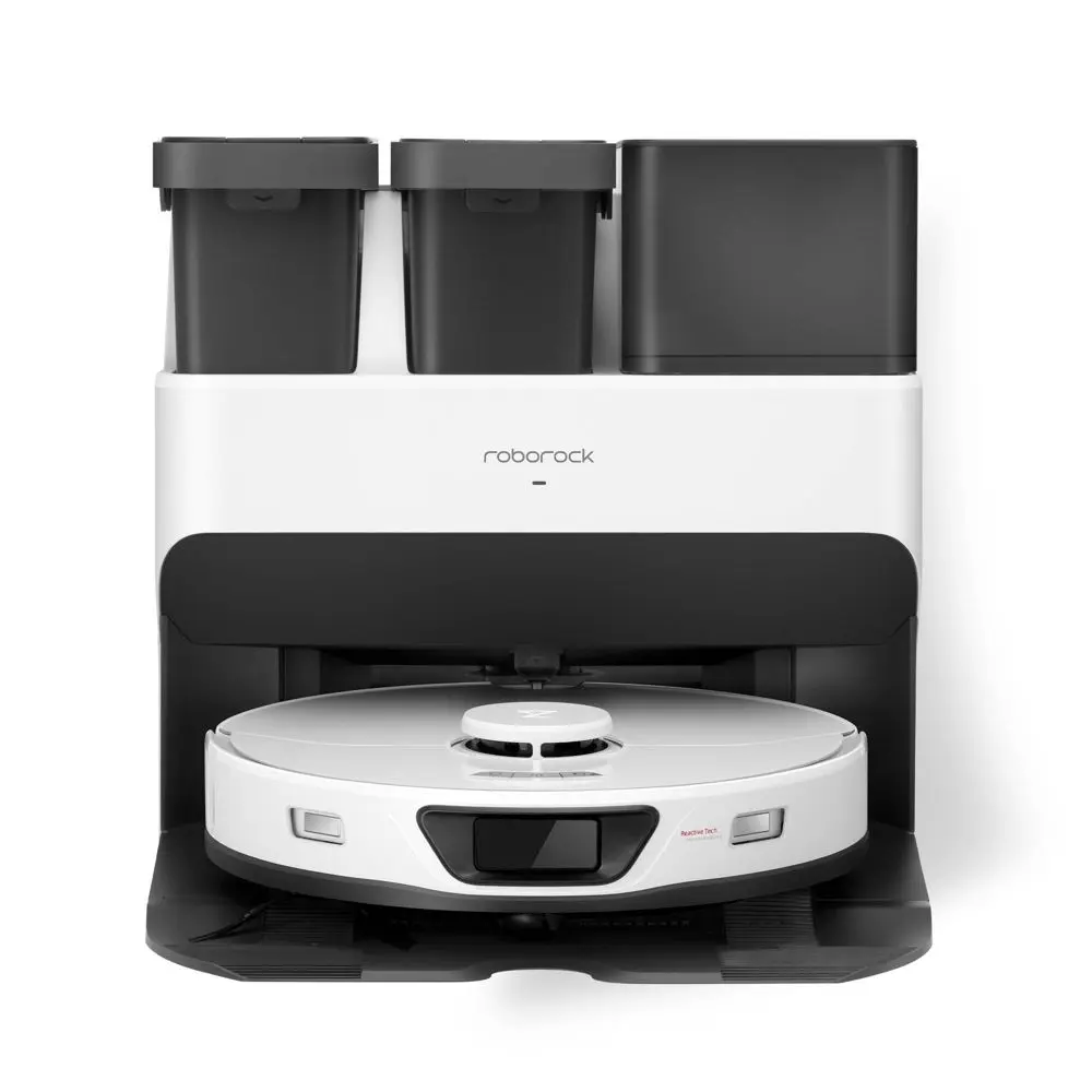 Roborock S7 Max Ultra Robot Vacuum White: Smart Mapping Self-Emptying Tangle-Free Pet Hair Multi-Surface App Control