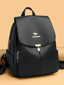 Large-Capacity Luxury Soft Leather Lightweight Backpack with Anti-Theft Design Versatile Fashion Crossbody Bag for Commuting Women's Casual Travel Tote Spring Collection Women's Handbag Trending Online Style Trendy Backpack Casual Daypack
