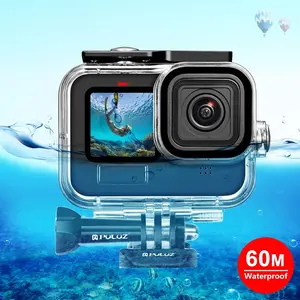 PULUZ Waterproof Case for GoPro HERO 13/12/11/10/9 Black, 60m Depth Protection with Movable Base & Long Screws Durable Camera Accessory for Smartphone