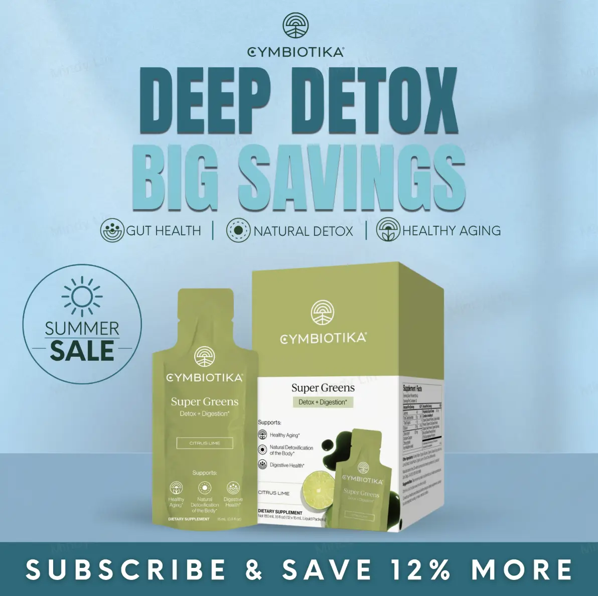 Super Greens Detox Formula | 12-Pack Starter Kit | Gut Health & Detox | Energy & Digestion Support | Chlorophyll
