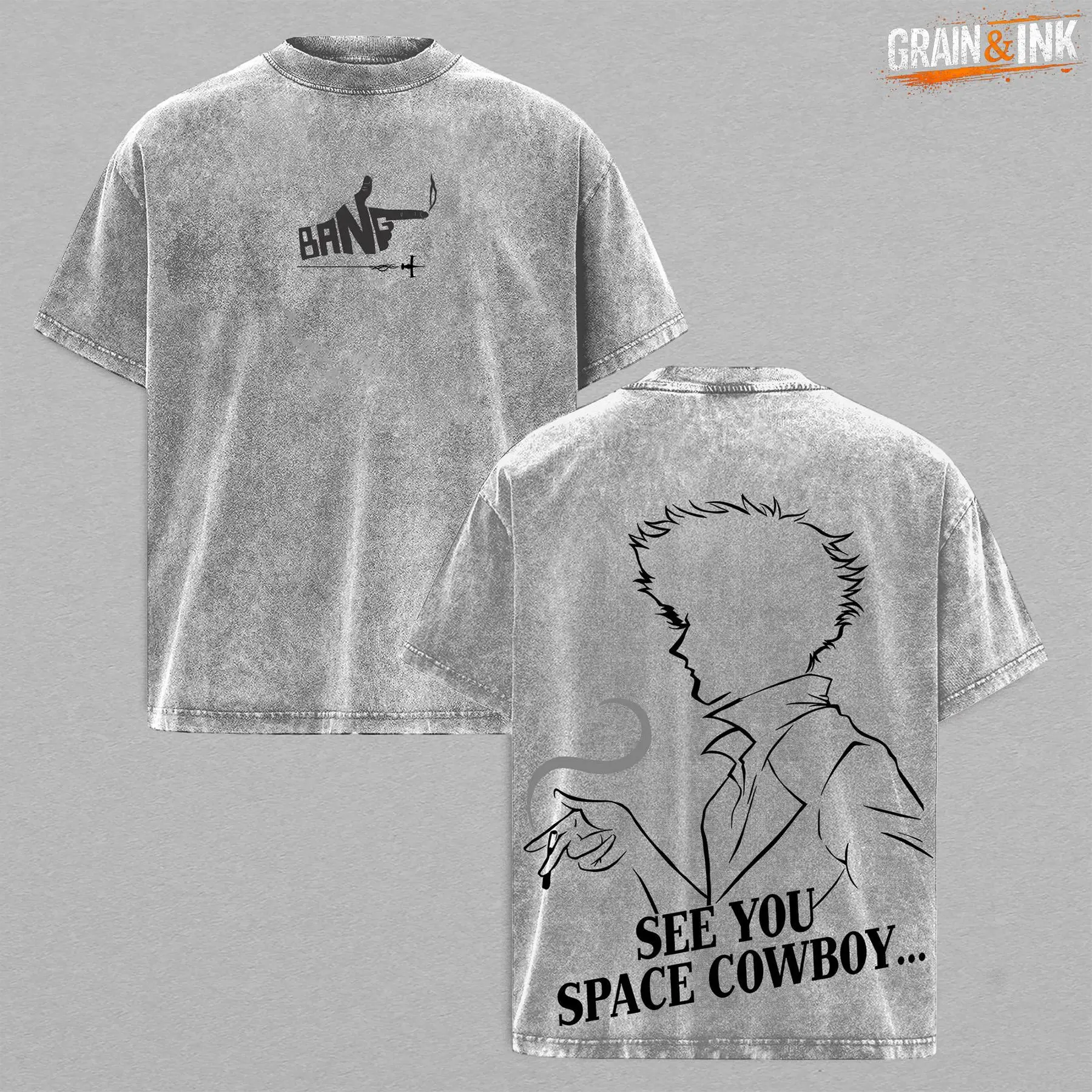 Cowboy Bebop Retro Washed Tee, Classic Anime