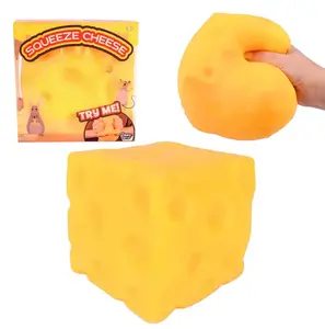 Jumbo Butter Cheese Square Squishy Toy Super Soft Slow Rising Stress Relief Toy for Kids & Adults, Aesthetic Fidget Toy outdoorfun, Food Theme Cheese Cubes Stress Balls for Adults