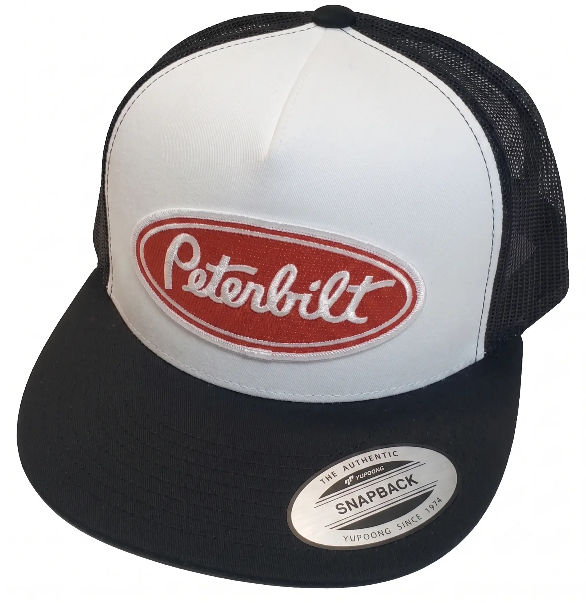 Peterbilt Embroidered Patch On Retro Trucker Hat Adjustable Snapback Baseball Cap Vintage Mesh Hat for Men Women Unisex Streetwear