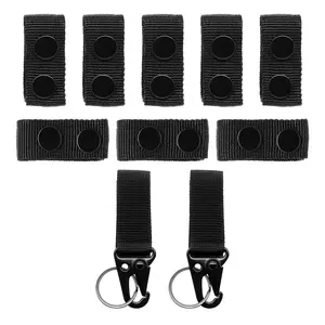 Tactical Duty Belt Keeper Stays Holders Nylon Double Snaps for 2"-2.25" Belts Fixing Police Belt Accessories