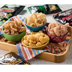 Pork King Good (8) Bags Seasoned Pork Rinds Party Pack