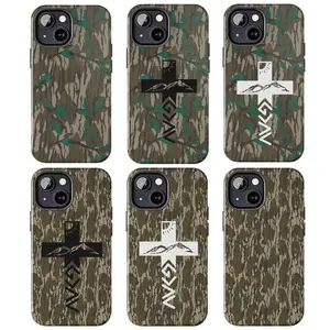 Mossy Oak Greenleaf Small Pattern God is Greater Camo Tough iPhone Case, Old School Camo Aesthetic For iPhone
