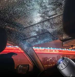 Car Starry Sky Projector Light, USB Powered Atmosphere Lamp for Car Roof, Bedroom & Party, 360° Rotatable