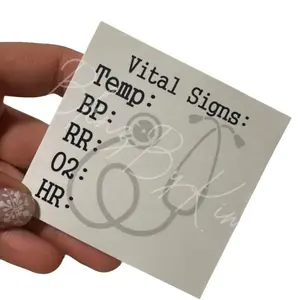 Vital Signs Sticky Notes for Nurses & Nursing Assistants. - 50 sheets per pad, 3x3 in size Simple Design