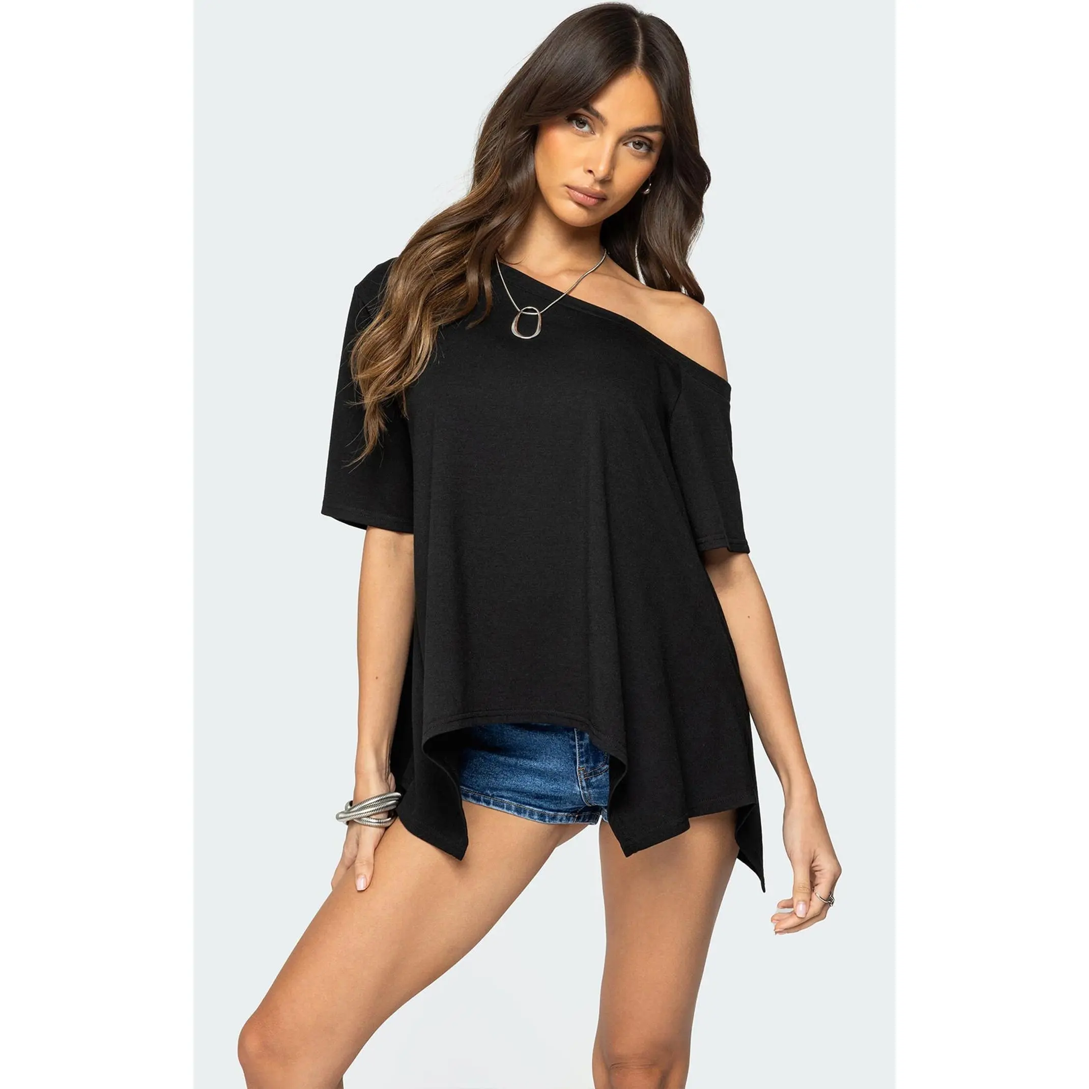 Edikted Women's Josy Off Shoulder Handkerchief Top