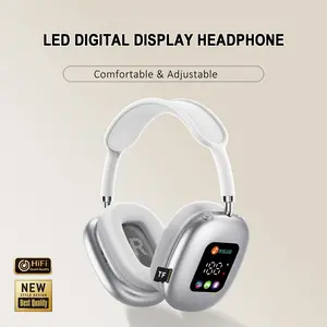 New wireless 2026 Bluetooth headphones, smart color screen, over-ear, ultra-long battery life, digital display Bluetooth headphones,Father's Day Gift