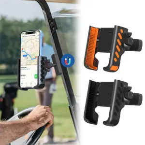 Golf Cart Phone Holder with Powerful N52 Magnetic Base, Compatible with EZGO Club Car Yamaha Icon Golf Carts, 360° Rotatable Cell Phone Mount, No Camera Blocking, Universal for iPhone Samsung & All 4.5-7" Smartphones, for Car Home Office Gym & Sports