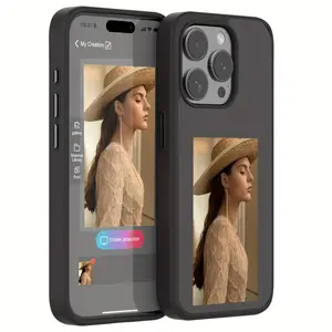 4-Color Ink Screen Projector DIY Protective Phone Case, NFC Smart Screen Projector Phone Case, Al Smart DIY Design Pattern Phone Case for iPhone 11 12 13 14 15 16 17