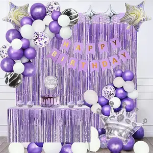 purple party balloon set