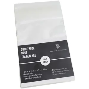 Comic Book Bags for Golde Age Resealable Premium Sleeves