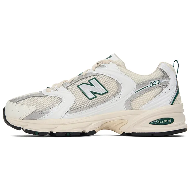 New Balance 530 Cream 'Sea Salt Marsh Green' Sports Sneaker, Athletic Footwear for Sports & Outdoor Activities, Shoes Outdoor, Sneaker Shoe, Walking Sneakers Shoes