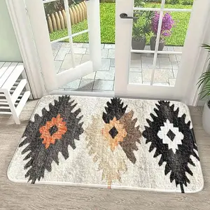 Geometric Pattern Door Mat, 1 Count Non-slip Soft Floor Mat, Decorative Carpet for Home Living Room Bedroom, Home Decor, Home Decor Rugs, Decorative Area Rug