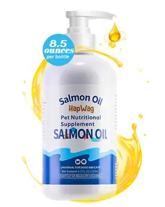 Pet Salmon Oil 8.5oz Fish Oil Liquid for Dogs & Cats Omega 3 Fatty Acids Support Skin Coat Joint Heart & Immune System