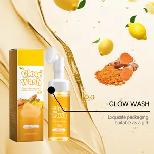 Muhaha Glow Wash Turmeric Facial Cleanser 100ml Gentle Pore Cleansing Improves Skin Texture Moisturizing Not Tight 3 Years Shelf Life