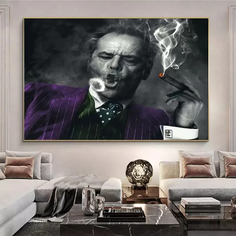 HOT!!!Jack Nicholson Cigar Blowing Smoke Ring Joker Poster
