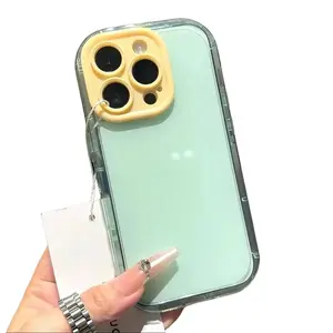 Cute Pastel Candy Phone Case, Aesthetic Slim Protective Cover, Shockproof Durable Hard Back TPU Case, Trendy Girly Phone Case Gift for Women, iPhone 12-16 Pro Max Plus