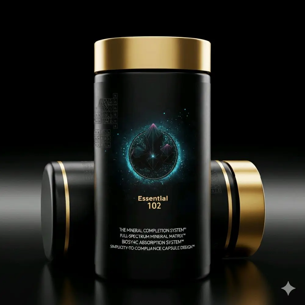 Essential 102 Mineral Complex - Full-Spectrum Mineral Matrix & Biosync Absorption System - Impurity-To Compliance Capsule Design