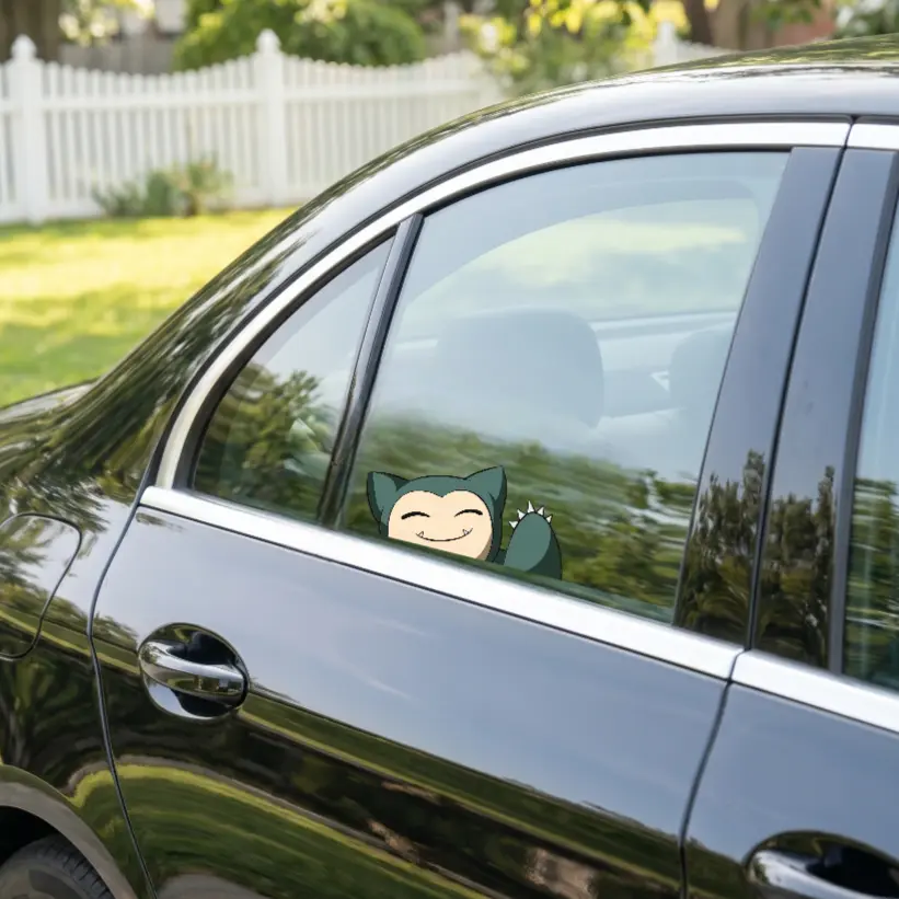 Snorlax sticker Waterproof Anime Sticker size 7inch*3.2inch- DIY accessories Sticker for Laptop, Mug,Car