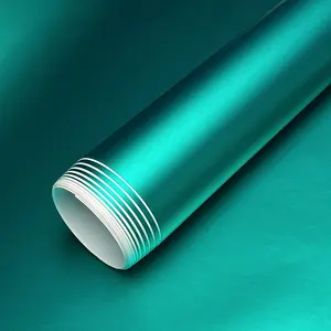 Premium Matte Satin Metallic Teal Blue Vinyl Wrap Film Car Sticker Decal With Air Release Self Adhesive