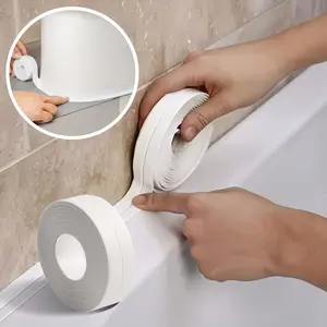 Waterproof Sealing Tape Adhesive for Curved Surfaces, Weather Resistant, No Shrinkage, Ideal for Bathroom and Kitchen Gaps